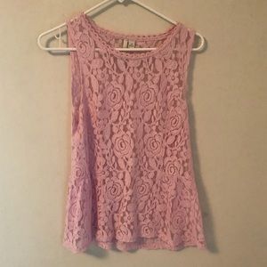 LC Lauren Conrad Floral Lace Tank Top